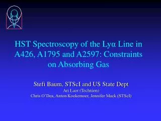 HST Spectroscopy of the Ly ? Line in A426, A1795 and A2597: Constraints on Absorbing Gas