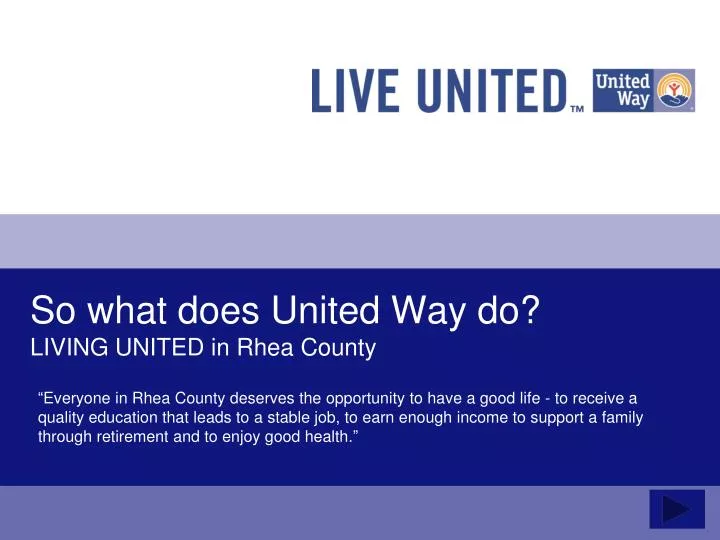 so what does united way do living united in rhea county