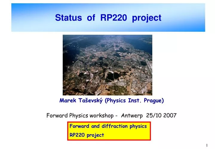 status of rp220 project