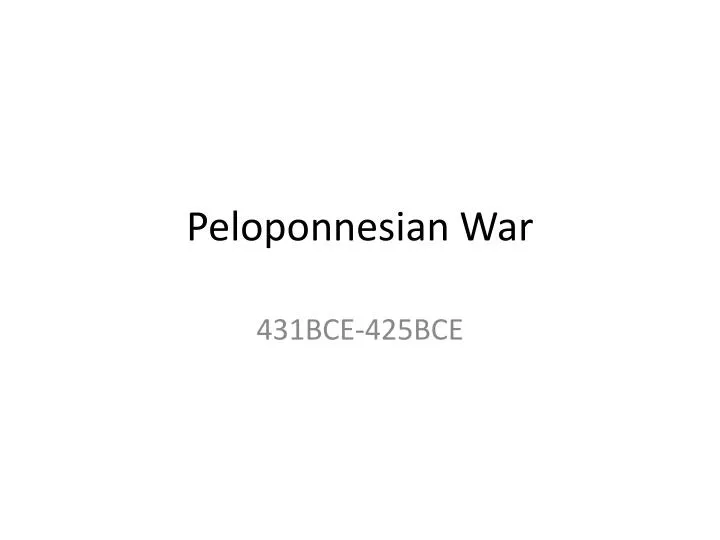 peloponnesian war