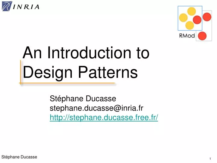 an introduction to design patterns