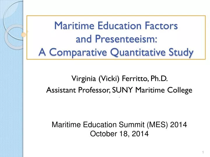 maritime education factors and presenteeism a comparative quantitative study
