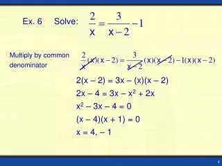 Ex. 6 Solve: