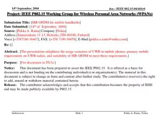 Project: IEEE P802.15 Working Group for Wireless Personal Area Networks (WPANs)