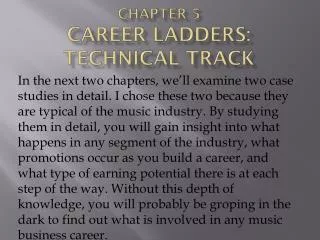 Chapter 5 Career Ladders: Technical Track