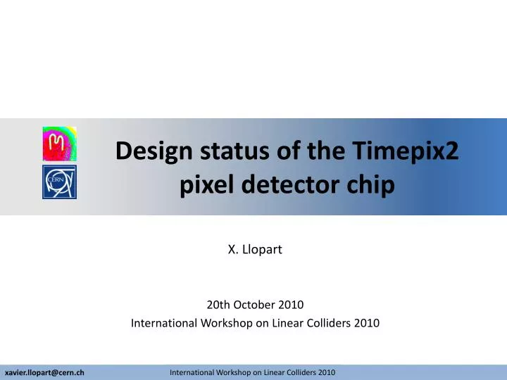 design status of the timepix2 pixel detector chip