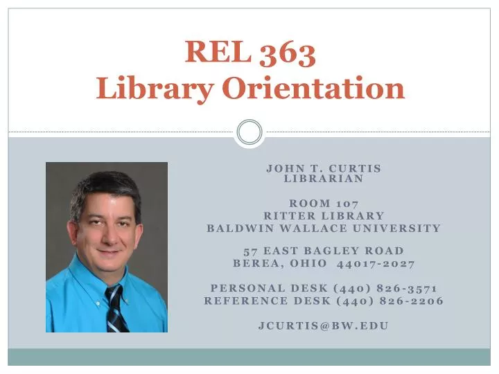 rel 363 library orientation