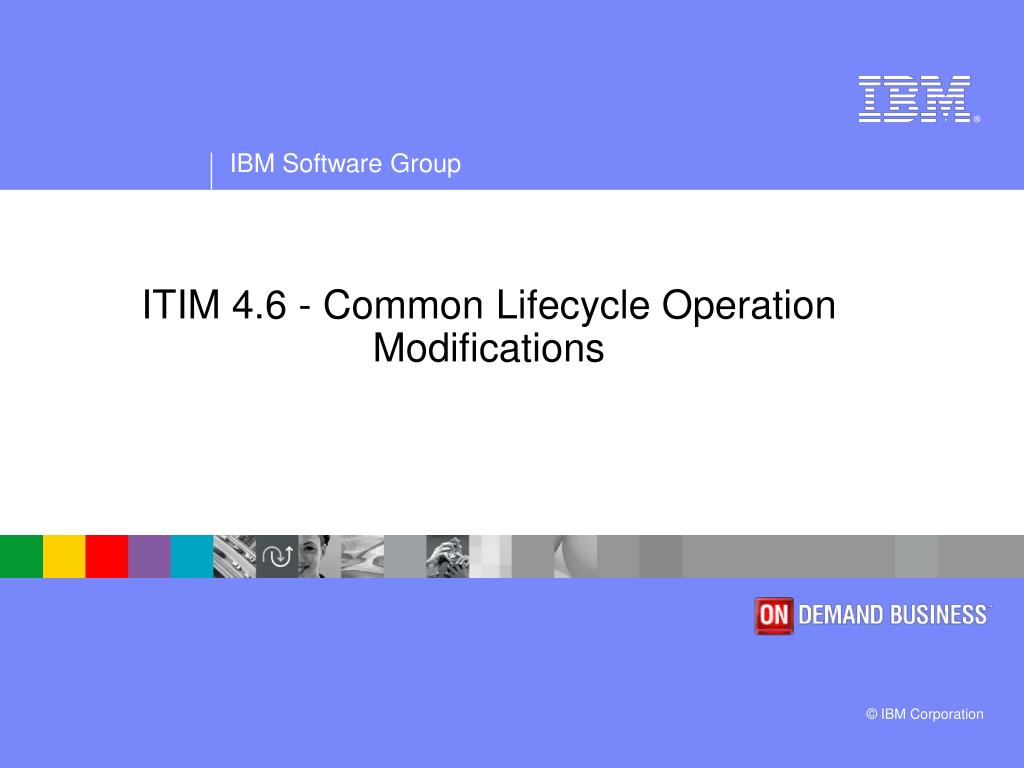 PPT - ITIM 4.6 - Common Lifecycle Operation Modifications PowerPoint ...