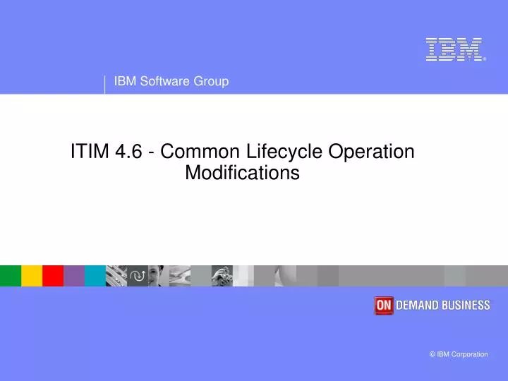 itim 4 6 common lifecycle operation modifications