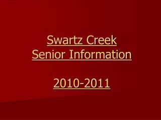 Swartz Creek Senior Information 2010-2011