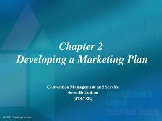 Chapter 2 Developing a Marketing Plan