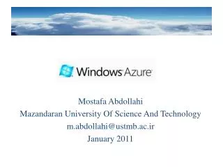 Mostafa Abdollahi Mazandaran University Of Science And Technology m.abdollahi@ustmb.ac.ir