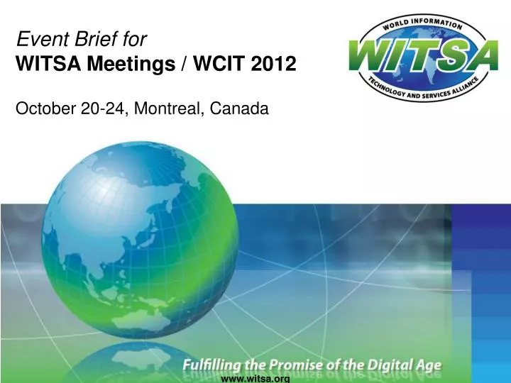 event brief for witsa meetings wcit 2012