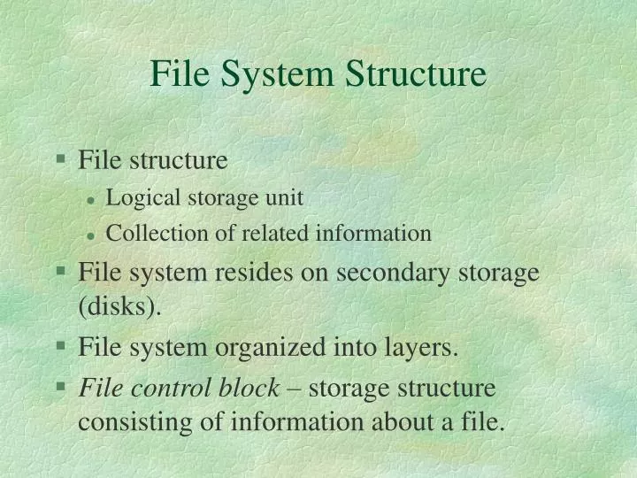 file system structure