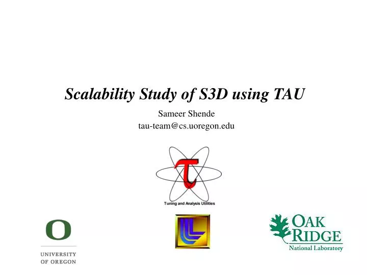 scalability study of s3d using tau