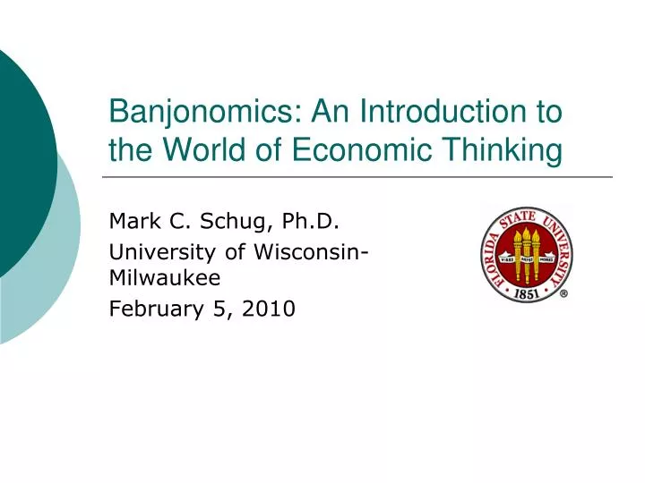 banjonomics an introduction to the world of economic thinking