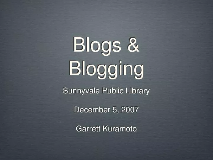 blogs blogging
