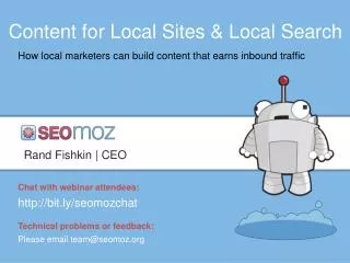 Content for Local Sites &amp; Local Search