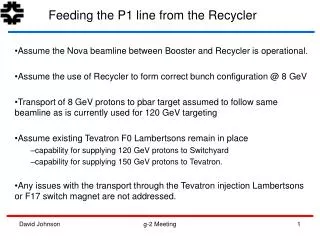 Assume the Nova beamline between Booster and Recycler is operational.
