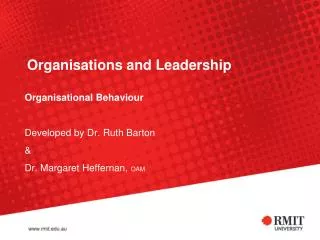 Organisations and Leadership