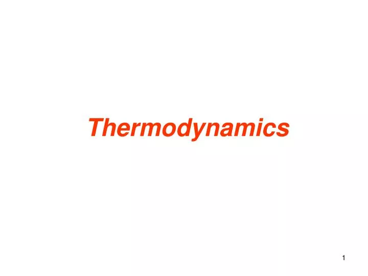 thermodynamics