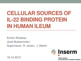 Cellular sources of iL- 22 binding protein in human ileum