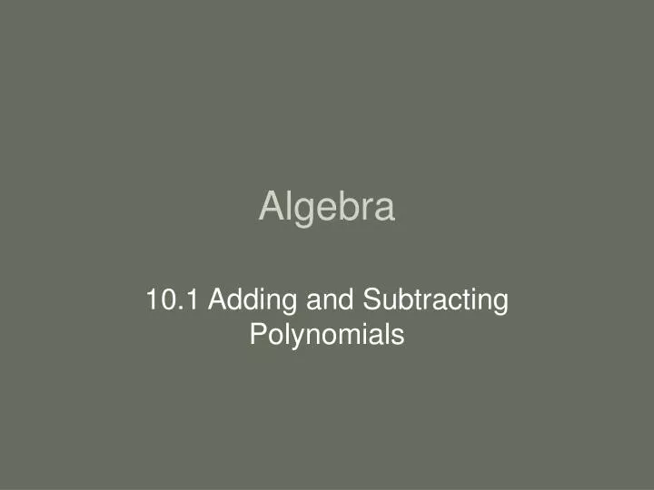 algebra