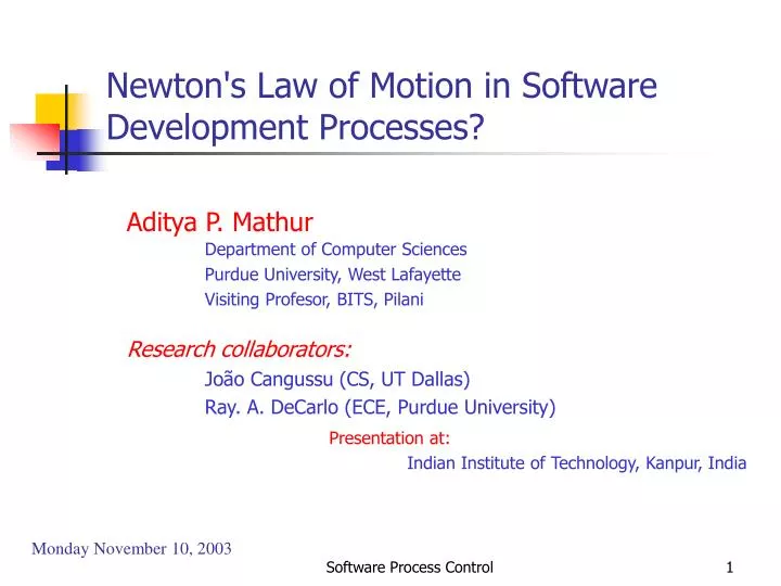 newton s law of motion in software development processes