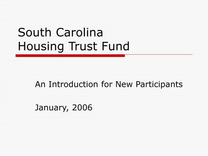 south carolina housing trust fund
