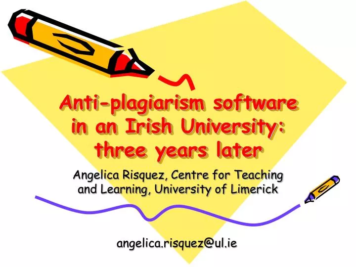 anti plagiarism software in an irish university three years later