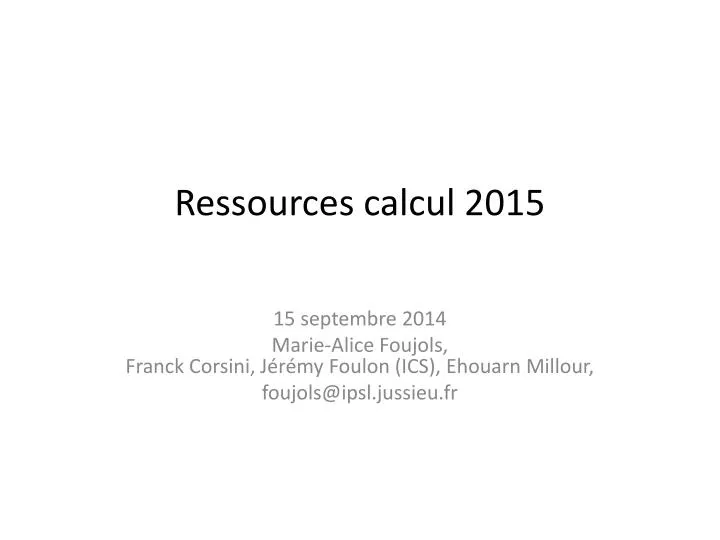 ressources calcul 2015