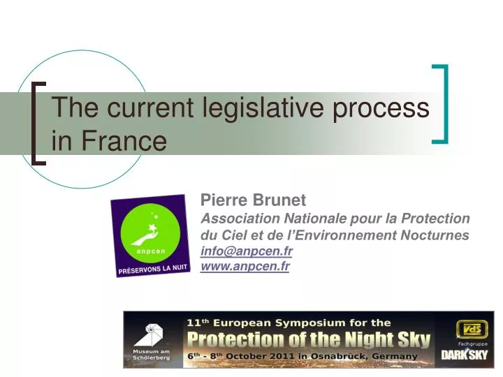the current legislative process in france