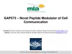 GAP573 – Novel Peptide Modulator of Cell Communication - slide 1