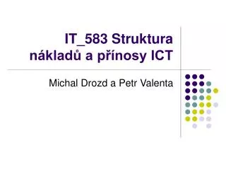 it 583 struktura n klad a p nosy ict