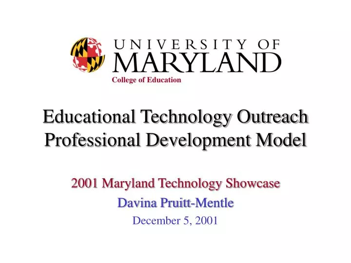 educational technology outreach professional development model
