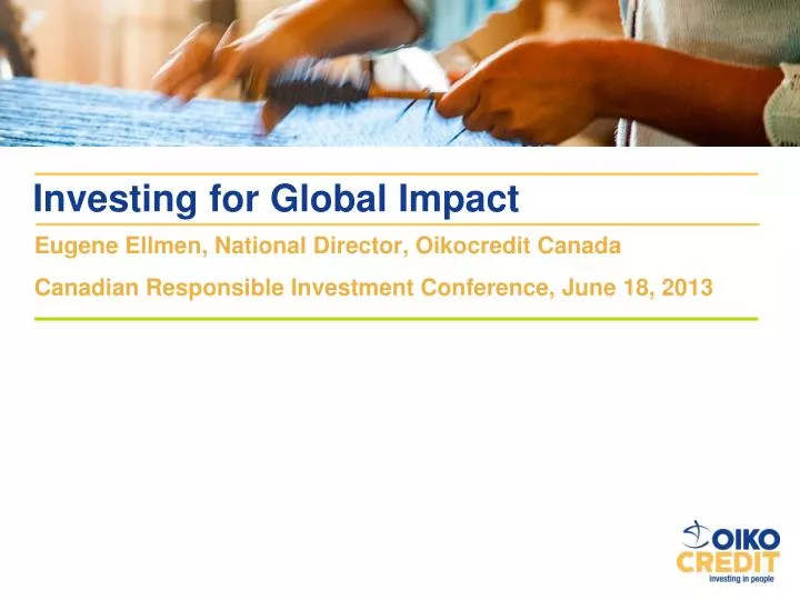 investing for global impact