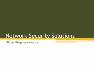 Network Security Solutions