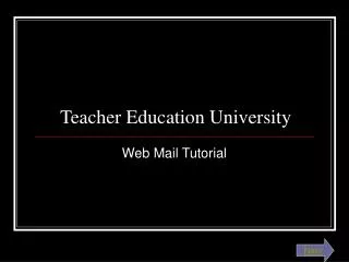 Teacher Education University