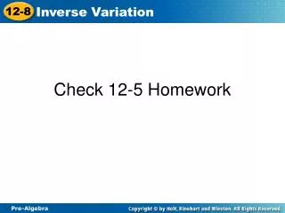 Check 12-5 Homework