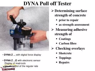 DYNA Pull off Tester