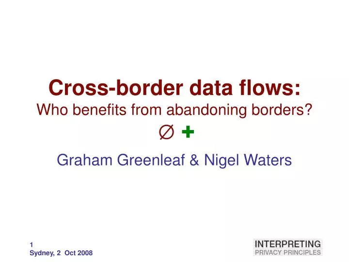 cross border data flows who benefits from abandoning borders