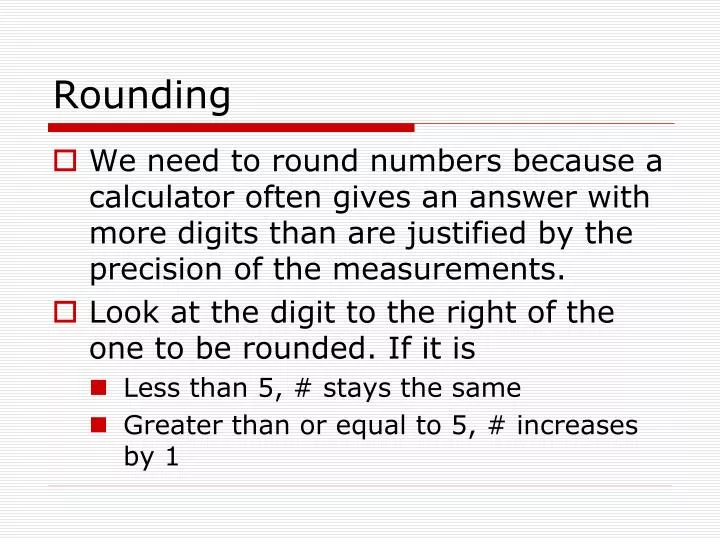 Rounding Calculator