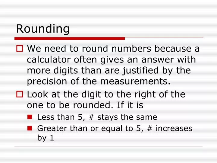 rounding