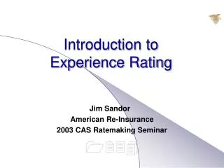 Introduction to Experience Rating