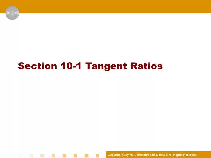 section 10 1 tangent ratios