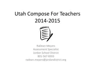 Utah Compose For Teachers 2014-2015