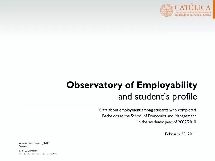 obser vatory of emp loyability and student s profile