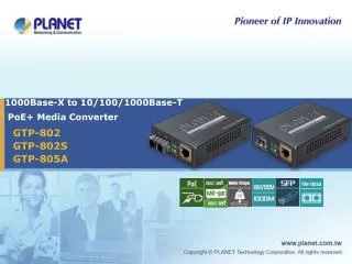 1000Base-X to 10/100/1000Base-T PoE+ Media Converter