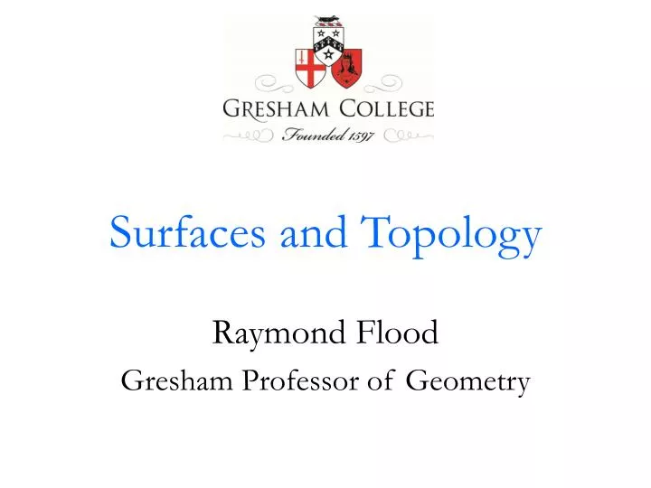 surfaces and topology