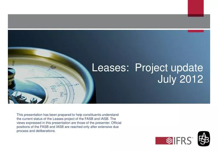 leases project update july 2012